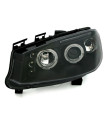 Φανάρια εμπρός angel eyes για Renault Megane (2002-2005) , black , με λάμπες (Η1) - σετ 2τμχ.