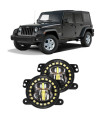 Jeep Wrangler (JK) 2007-2018 Led Προβολείς Ομίχλης 4" Ιντσών Με Σύστημα Drl