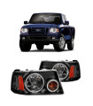 Ford Ranger 2006-2009 Εμπρόσθια Φανάρια Led [Angel Eyes]