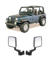 Jeep Wrangler (YJ) 1987-1995 Πλαϊνοί Καθρέπτες Μισής Πόρτας Μαύροι [SmittyBilt]