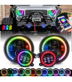 Jeep Wrangler (JK) 2007-2018 Σετ Φανάρια 7" / Προβολείς 4" LED (Magic RGB)