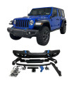 Jeep Wrangler (JL) 4xe 2021+ Μπροστά Προφυλακτήρας 10th Anniversary (Long) Με Μπλε Γάντζους