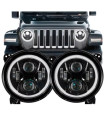 Jeep Gladiator JT 2019+ Φώτα Πορείας LED Με Βάση - [Full Angel Eyes]