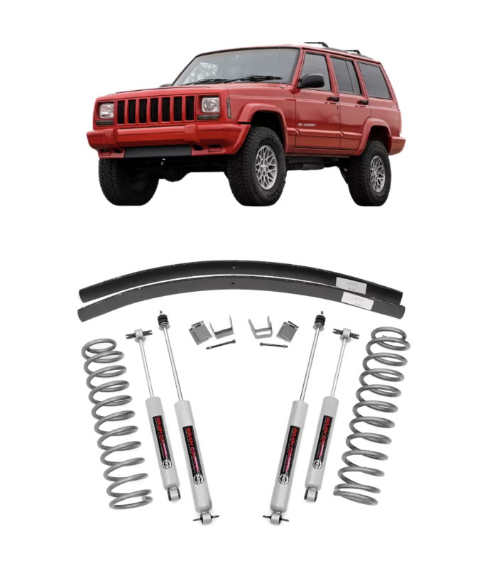 Jeep Cherokee (XJ) 1984-2001 Κιτ Ανάρτησης Ψηλώματος 3″ Με N3 Αμορτισέρ [Rough Country]