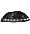 Φανάρια εμπρός led για Seat ibiza 6L (2002-2008) - μαύρα , με λάμπες (Η1) - σετ 2τμχ.