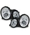 Φανάρια εμπρός angel eyes για Mercedes CLK W208 (1997-2002) , με λάμπες (Η1) - σετ 2τμχ.