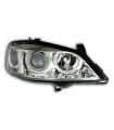 Φανάρια εμπρός angel eyes για Opel Astra G (1998-2004) - chrome , χωρίς λάμπες (Η7) - σετ 2τμχ.