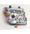 Φανάρια εμπρός led angel eyes για Nissan Navara / Pathfinder (2005-2009) - chrome , με λάμπες (Η1) - σετ 2τμχ.