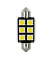 Λαμπάκια Πλαφονιέρας 24-30V SV8,5-8 15x39mm 108lm HYPER-LED18 (Διπλής Πολικότητας) BLISTER 2τεμ