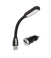 ΠΛΑΦΟΝΙΕΡΑ ΑΝΑΓΝΩΣΗΣ 2 ΣΕ 1 COB LED & ΦΟΡΤΙΣΤΗΣ USB 12/24V - 1000mA (ΜΑΥΡΗ/ΕΥΚΑΜΠΤΗ)