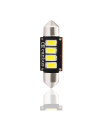 ΛΑΜΠΑΚΙΑ ΠΛΑΦΟΝΙΕΡΑΣ C5W/C10W 12V 2W SV8,5 36mm CAN-BUS+RADIATOR LED 4xSMD5730 ΛΕΥΚΟ BLISTER 1τεμ