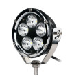 ΠΡΟΒΟΛΕΑΣ ΟΔΗΓΗΣΗΣ LED DRIVING LIGHTS ΧΡΩΜΙΟ/ΜΑΥΡΟ 10-32V 50W 3500lm 5 CREE LED ΣΤΡΟΓΓΥΛΟΣ (110 x 110 x 64 mm) M-TECH