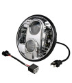 ΦΑΝΑΡΙ ΣΤΡΟΓΓΥΛΟ 7 ΙΝΤΣΩΝ ME 8LED CREE (XML-10W) 9-36V 6000-6500K CHROME