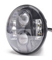 ΦΑΝΑΡΙ ΣΤΡΟΓΓΥΛΟ 7 ΙΝΤΣΩΝ ME 8LED CREE (XML-10W) 9-36V 6000-6500K ΜΑΥΡΟ