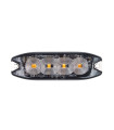 ΣΤΡΟΜΠΟ 12/24V 10x3x0,9cm ΠΟΡΤΟΚΑΛΙ 4LED 12W (4x3W) R65 R10 IP68 AMiO - 1 ΤΕΜ.