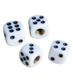 ΚΑΠΑΚΙΑ ΒΑΛΒΙΔΩΝ WHITE DICE ΖΑΡΙ ΛΕΥΚΟ 4ΤΕΜ.