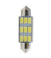 ΛΑΜΠΑΚΙΑ ΠΛΑΦΟΝΙΕΡΑΣ C5W/C10W 12V 0,96W SV8,5 42mm CAN-BUS+RADIATOR LED 9xSMD5630 PREMIUM ΛΕΥΚΟ 1ΤΕΜ