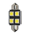 ΛΑΜΠΑΚΙΑ ΠΛΑΦΟΝΙΕΡΑΣ C5W/C10W 12V 0,96W SV8,5 36mm CAN-BUS+RADIATOR LED 4xSMD5050 PREMIUM ΛΕΥΚΟ 1ΤΕΜ