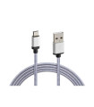 ΚΑΛΩΔΙΟ ΦΟΡΤΙΣΗΣ ΚΑΙ ΣΥΓΧΡΟΝΙΣΜΟΥ MICRO USB SUPER RESISTANT 100cm SILVER LINE