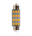 ΛΑΜΠΑΚΙΑ ΠΛΑΦΟΝΙΕΡΑΣ C5W/C10W 12V SV8.5 41mm 1,5W 12xSMD2835 LED OSRAM ΛΕΥΚΟ  BLISTER 2ΤΕΜ. M-TECH