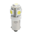 T4W 12V 1,2W BA9s (ΜΙΝΙΟΝ) LED 5xSMD5050 ΛΕΥΚΟ BLISTER 2ΤΕΜ. M-TECH