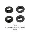 VOLKSWAGEN/SEAT/SKODA/FORD ΚΟΥΜΠΩΜΑΤΑ ΚΛΙΠΣ ΓΙΑ ΠΑΤΑΚΙΑ (ΟΒΑΛ) - 4 ΤΕΜ.