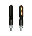 ΦΛΑΣ ΜΟΤΟ PIERCER SQ 12V ΜΑΥΡΑ SMD LED 75x15mm 2ΤΕΜ.